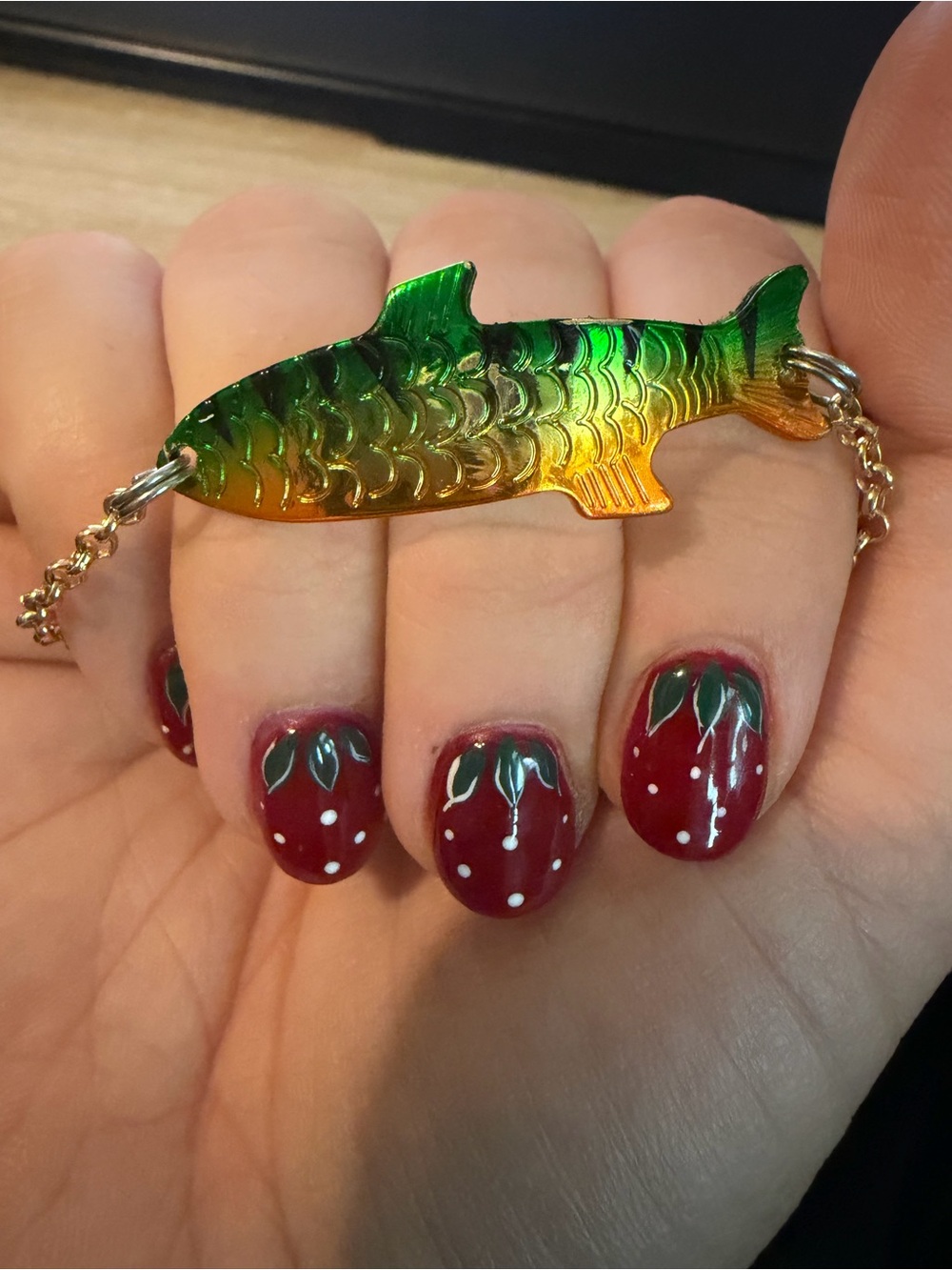 Handmade fish lure bracelet